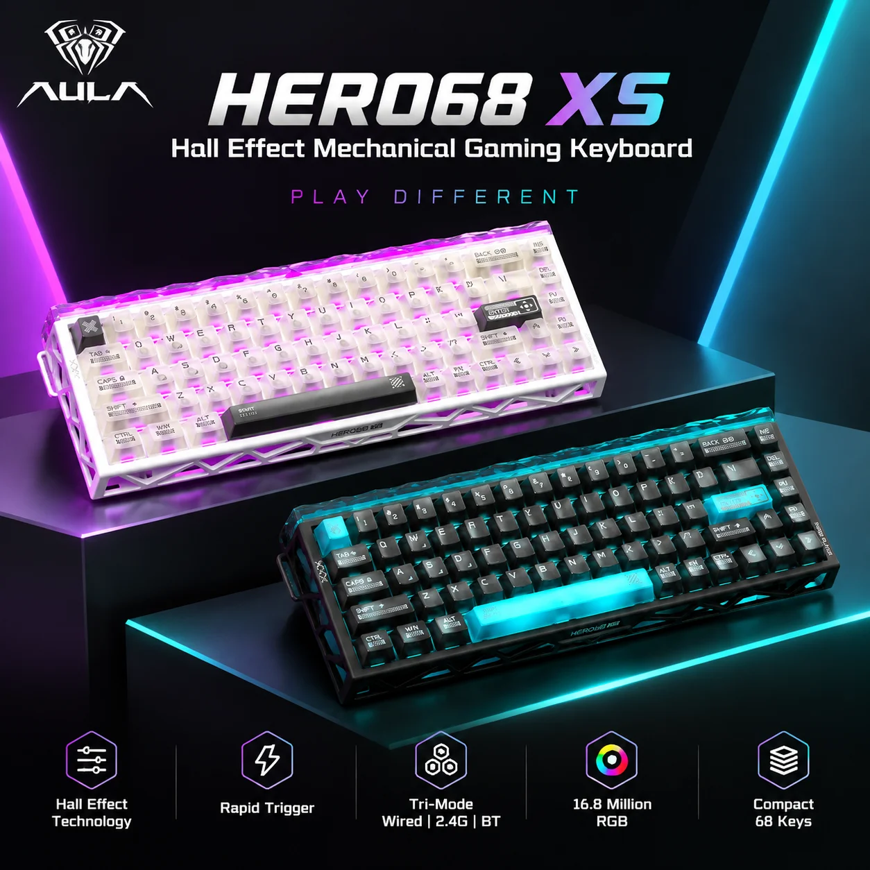 Aula Hero68 XS Hall Effect Mag - Gaming Keyboard Nearby ulasan dan harga