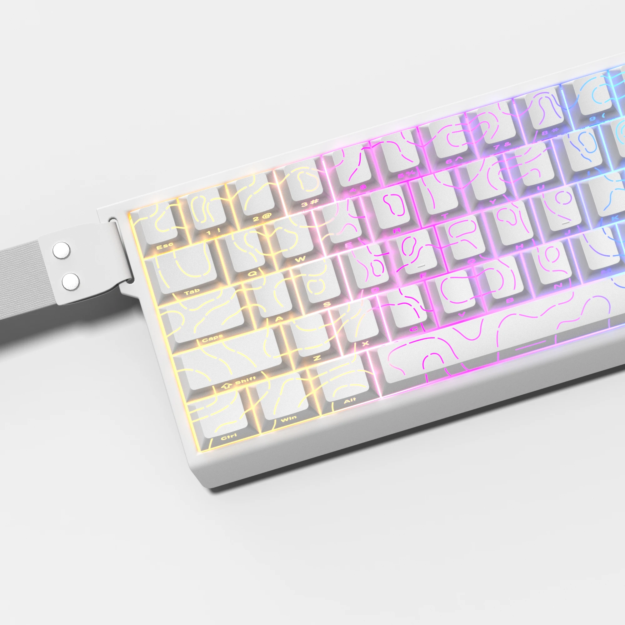 2026 Super New White Topograph - Gaming Keyboard 2026 ulasan dan harga
