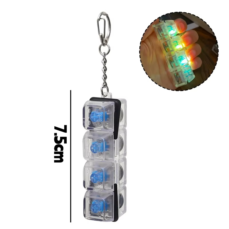 Light Up 4 Keys LED Finger Key - Gaming Keyboard Test ulasan dan harga