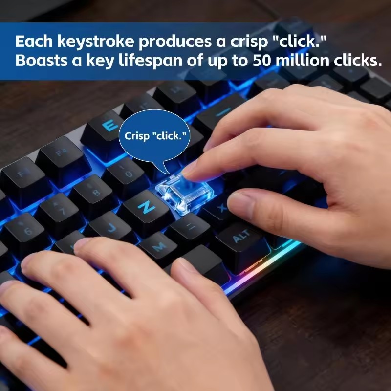 10/30Pcs 3Pin Replacement Mech - Keyboard Gaming Blue Switch ulasan dan harga